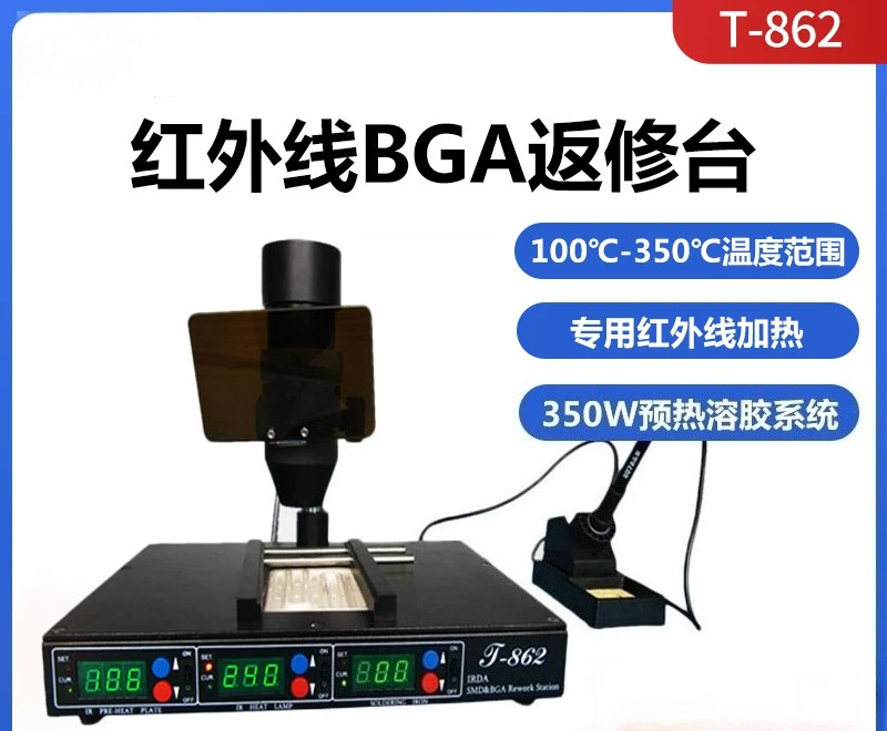 Electronics Repair Bench - Meja Perbaikan Inframerah Elektrik T-862 untuk
