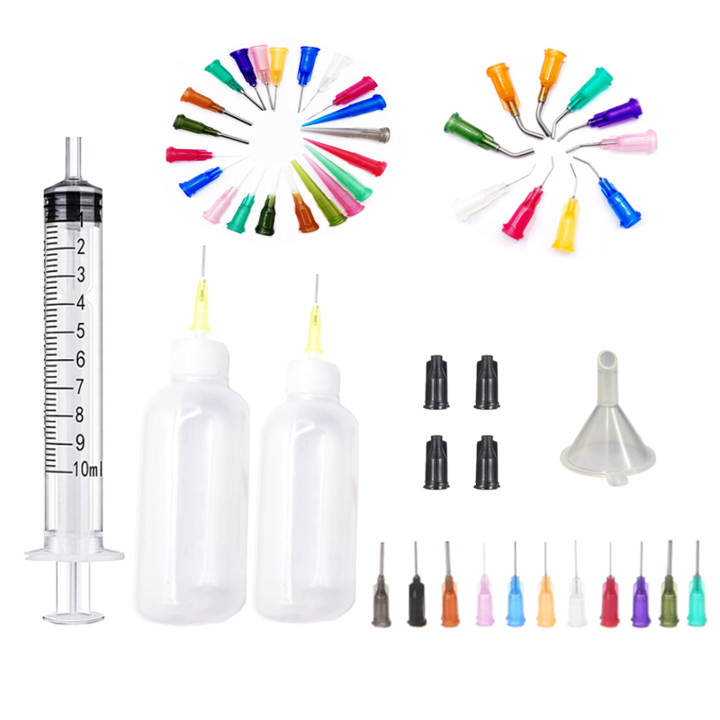 Soldering Flux Liquid - 1/5set 30/50ml Botol Dispenser Jarum Polietilen