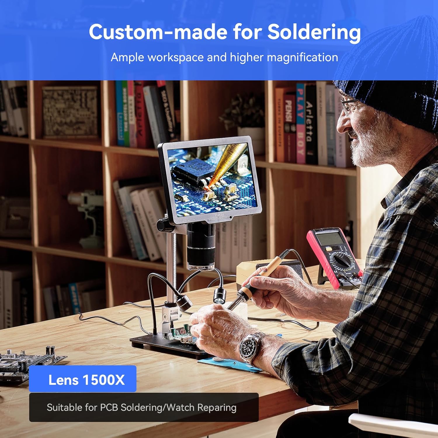 Electronics Repair Videos - Mikroskop Digital 3 Lensa TOMLOV 2500X