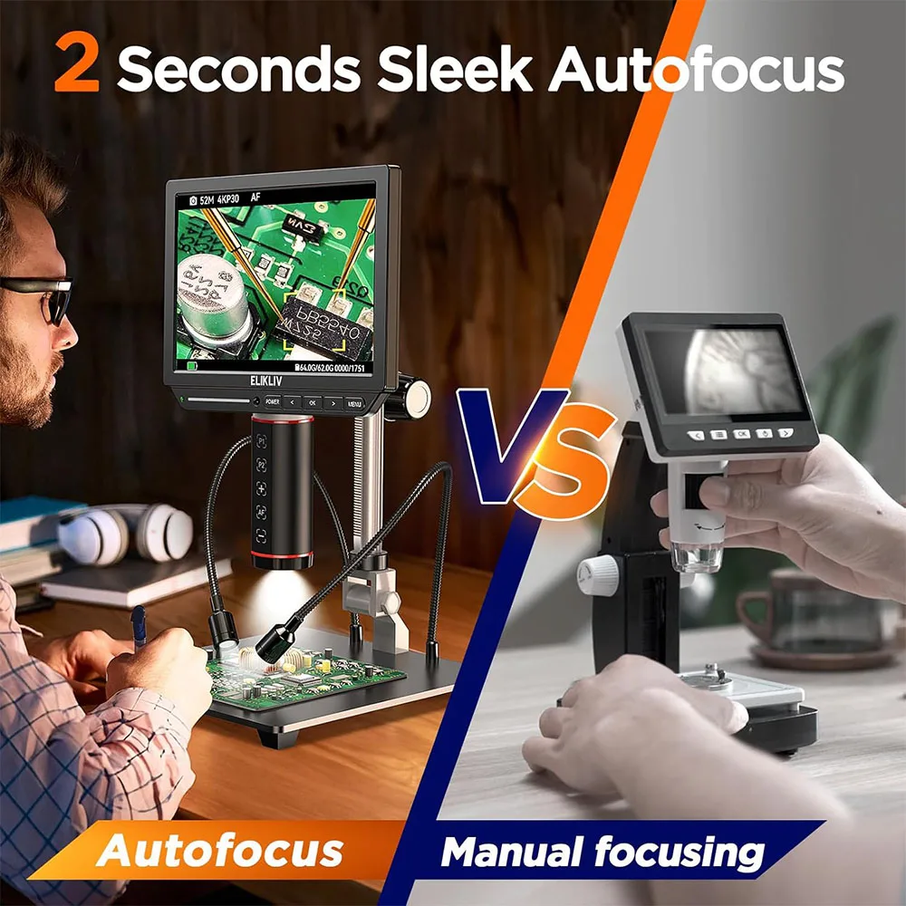 Elikliv EM4K-AF 4K Mikroskop D - Electronics Repair Videos ulasan dan harga