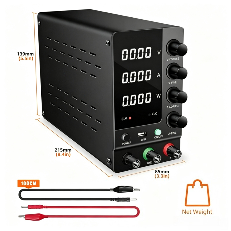 Catu Daya DC Variabel 0-32V 0- - Electronics Repair Bench ulasan dan harga